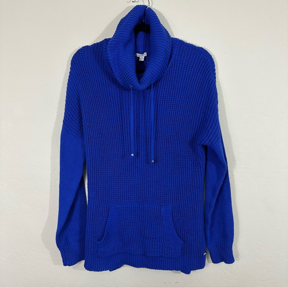 Women’s Large Royal Blue Guess Cowl Neck Long Sleeve Knitted Sweater